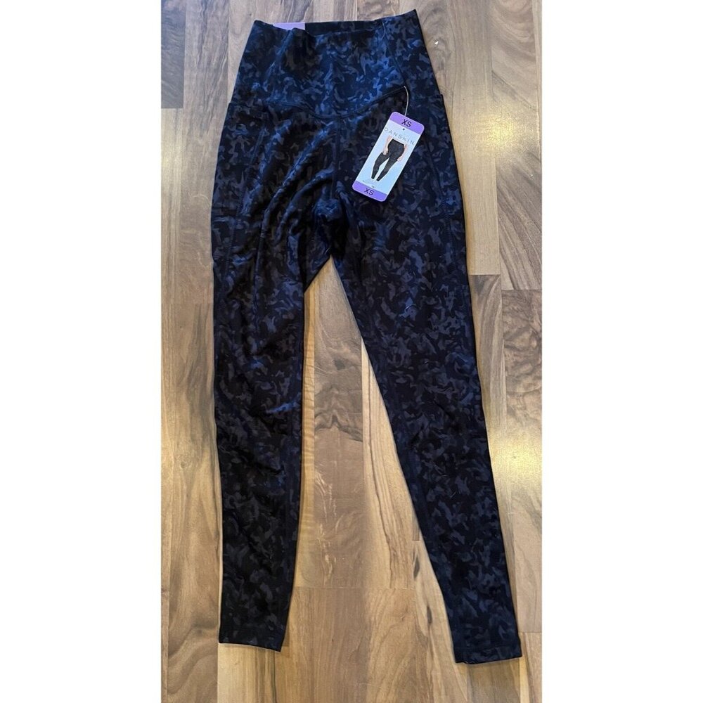 Danskin Contour High Waist Leggings, Womens Size XS, Cascade Print